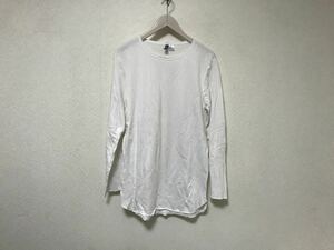 本物エイチアンドエムH&Mコットンロング丈長袖TシャツロンTメンズミリタリーアメカジサーフスーツビジネス白ホワイトXS