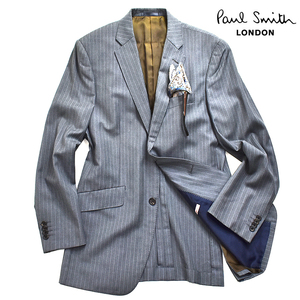 [定価６万] 美品 ポールスミス / Paul Smith デルフィノ生地 ストライプ テーラードジャケット メンズL 日本製 