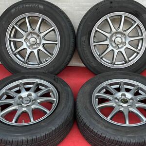 60%以上溝有。 SPORT ABELIA 15インチ×6.0J+45 PCD 100/5穴PRACTIVA 195/65R15ラジアル4本★ プリウス,カローラツーリング等。21年式。