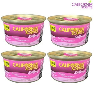 CALIFORNIA SCENTS カリフォルニア・センツ Organic Air Freshener ストロベリー 4缶セット