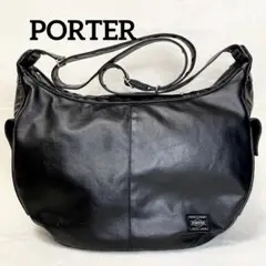 PORTER ポーター ハーフムーン 三日月 ショルダーバッグ 大容量 ブラック