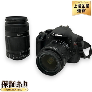 CANON EOS kiss X6i 55-250mm F4-5.6 18-55mm F3.5-5.6 カメラ レンズ 2点セット キャノン 中古 Z9476378