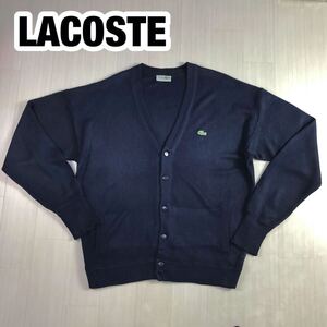 LACOSTE ラコステ アクリル ニットカーディガン M ネイビー