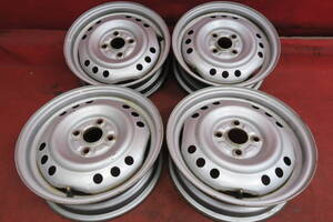 スチール ホイール 4本 純正 14×4.5J 4穴 PCD100 オフセット：約+43 ハブ径：約54mm ★【H361】