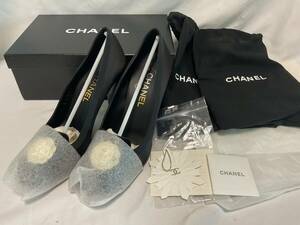 ◇CHANEL シャネル カメリア パンプス サイズ37ハーフC/日本サイズ約24㎝ 保存袋他 箱有