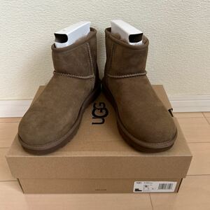 ★新品未使用★UGG アグ★ムートンブーツ★クラシックミニ★W CLASSIC mini★ヒッコリー★US6★23㎝★ブーツ レディース