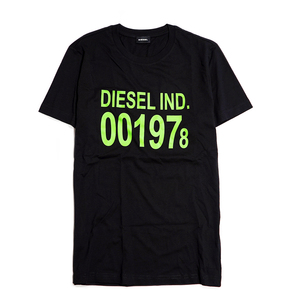 【新品本物 EU購入】DIESEL ディーゼル■ Number Graphic Tee ■ ブラック / S ■スリムフィット グラフィック ロゴT タイト Tシャツ SASA