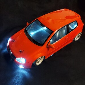 hpi・racing ？かな？1/10 ゴルフ GTI 電飾ボディー シャーシ付き ドリフト ラジコンカー 4WD メカ無し モーター付き 中古 ジャンク品