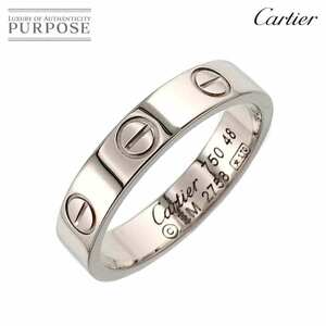 カルティエ Cartier ミニラブ #48 リング K18 WG ホワイトゴールド 750 指輪 Mini Love Ring 90248264