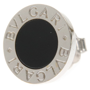 BVLGARI ブルガリ ブラックオニキス スタッドピアス シルバー/ブラック