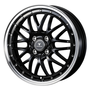 TOYO NANOENERGY 3 145/65R15 NOVARIS ASSETE M1 BLACK/RIM POLISH 15インチ 4.5J+45 4H-100 4本セット