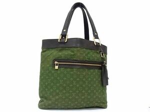 1円 LOUIS VUITTON ルイヴィトン M92681 モノグラムミニ ルシーユGM トートバッグ ショルダー 肩掛け レディース TSTカーキ BG9626