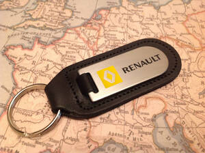 RENAULT Leather CAR KEYRING ルノー キーリング キーホルダー 車 カー アクセサリー 送料無料