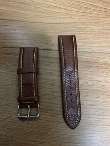 革ベルト 22mm ブラウン 茶 GENUINE LEATHER