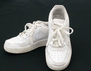 ○【中古品】NIKE AIR FORCE 1 GS white/white 314192-117 23.5cm ナイキ エアフォース1 ホワイト