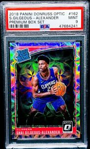 MVP！シリアル！2018-19 Donruss Optic Shai Gilgeous Alexander Premium Box Set /249 PSA 9