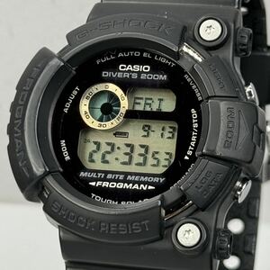 美品 G-SHOCK GW-200TC-3 FROGMAN フロッグマン トリプルクラウン タフソーラー スクリューバック ブラック仕様 チタンケース 潜水蛙