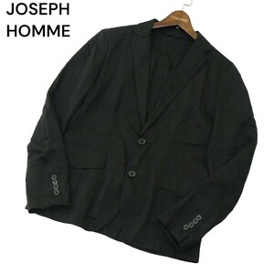 JOSEPH HOMME ジョセフ オム 春夏 テンセル★ 2B アンコン ジャケット Sz.44　メンズ 黒　A4T03782_4#M