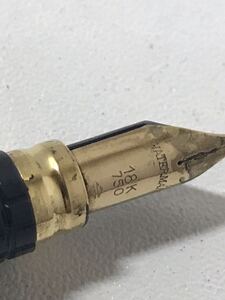 ウォーターマン WATERMAN 万年筆 ペン先750 18k K18YG イエローゴールドワインレッド系