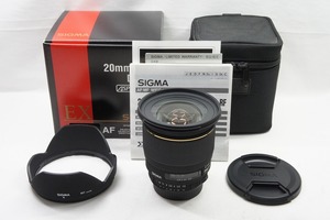 【適格請求書発行】美品 SIGMA 20mm F1.8 EX DG ASPHERICAL RF Nikon Fマウント フルサイズ 単焦点レンズ 元箱付【アルプスカメラ】240510f