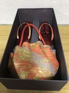 本革製品　草履 ・和装バッグセット中古品