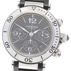 カルティエ CARTIER W31088U2 パシャ シータイマー クロノグラフ 自動巻き メンズ 保証書付き_843842