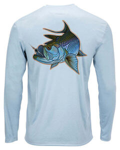 SIMMS シムス SOLAR TECH TEE LS TARPON TURN STEEL BLUE　US-XL