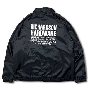 RICHARDSON HARDWEAR × DSM 座標 プリント コーチ ジャケット L ブラック USA製 リチャードソン ドーバー ストリート マーケット