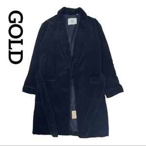 GOLD 東洋エンタープライズ VELVETEEN ROBE COAT 未使用品　ゴールド　ベルベットローブコート　タグ付き