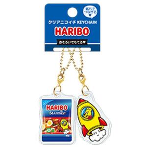 【ハリボー】クリアニコイチキーホルダー【ロケット】ゴールドベア【HARIBO】