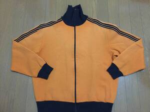 70s アディダス トラックジャケット ビンテージ 西ドイツ ジャージ オレンジ黒ライン adidas vintage サイズ5