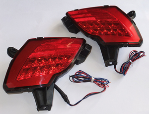 マツダ CX-5 KE系 LED リア リフレクター ストップ ランプ 社外Revier REIZ 反射板 REDレンズ バンパー ライト カスタム パーツ 訳有 現状