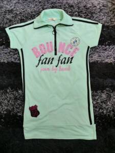 ♪【USED】ROSE FAN FAN　ロング丈半袖Tシャツ　M♪