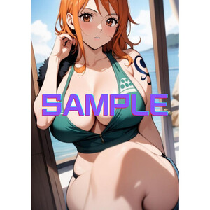 ワンピース ナミ A4 ポスター AI イラスト アニメ 同人 37063797681girl,nami