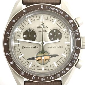 超美品 2024年購入 Swatch × Omega ムーン スウォッチ × オメガ MISSION TO サターン S033T100 バイオセラミック 腕時計 高級 動作確認済