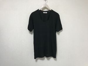 本物ハリウッドランチマーケットHRMコットンUネック半袖Tシャツメンズアメカジサーフミリタリービジネススーツ黒ブラック3日本製L