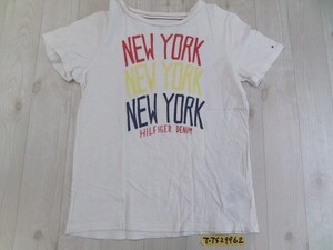 TOMMY HILFIGER トミーヒルフィガー メンズ NEW YORK プリント 半袖Tシャツ 164 白