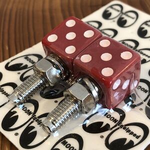 ダイス ライセンスボルト 140円発送可 レッド ナンバーボルト サイコロ mooneyes ムーンアイズ　moon eyes Dice 赤