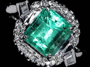 UV14238S【1円～】新品【RK宝石】≪Emerald≫ 美しい透明感!! 極上エメラルド 大粒2.32ct!! 極上ダイヤモンド Pt900 高級リング ダイヤ