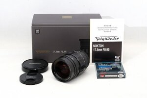 ほぼ未使用*極上美品【voigtlander】マイクロフォーサーズ17.5mmF0.95*NOKTON*広角*明るいレンズ*フィルター付き