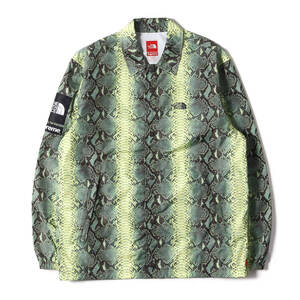 美品 Supreme シュプリーム ジャケット サイズ:M THE NORTH FACE スネーク柄 コーチジャケット (Snakeskin Taped Seam Coaches Jacket)