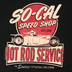 ★ソー キャル スピード ショップ Tシャツ So-Cal Speed Shop Hot Rod Service 黒 L 新品 正規品 アメ車 カスタム