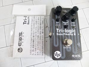 E.W.S エフェクター ベース用プリアンプ Tri-logic Bass Preamp 3 取説のみ付属 目立つ汚れなし　m