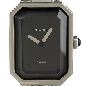 シャネル CHANEL プルミエール Mサイズ H0452 腕時計 SS クォーツ ブラック レディース 【中古】