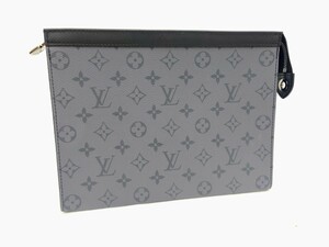 LOUISVUITTON バッグ メンズ セカンドバッグ ポーチ ルイヴィトン ポシェット・ヴォワヤージュ モノグラム エクリプス 美品〜良品 jh6.510