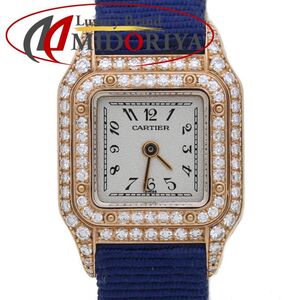 CARTIER カルティエ ミニパンテール WF318131 2重ダイヤベゼル【磨き済/電池交換済】K18RG レディース /39713【中古】【腕時計】