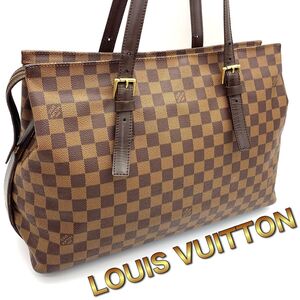 LOUIS VUITTON ルイヴィトン ダミエ チェルシー エベヌ トートバッグ ショルダーバッグ　H16