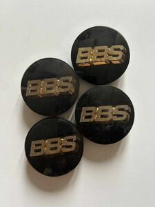 ≪69≫★純正品★BBS センターキャップ 70mm ブラック/ゴールド 4枚