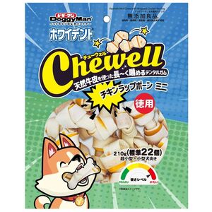 ドギーマン ホワイデント Chewell チキンラップボーンミニ 徳用 210g(標準22個) 犬用おやつ