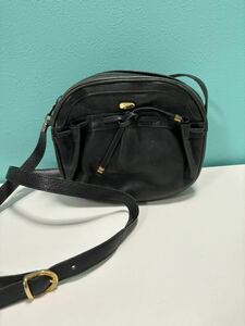 CELINE セリーヌ ミニショルダーバッグ レザー ブラック ゴールド金具